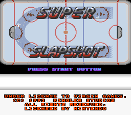 Super Slapshot (USA) Title Screen